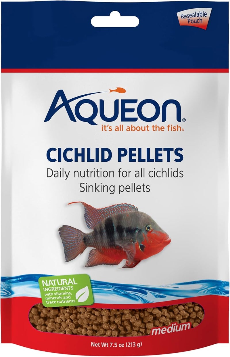 Aqueon Cichlid Food Medium 7.5 Ounces - Image 1